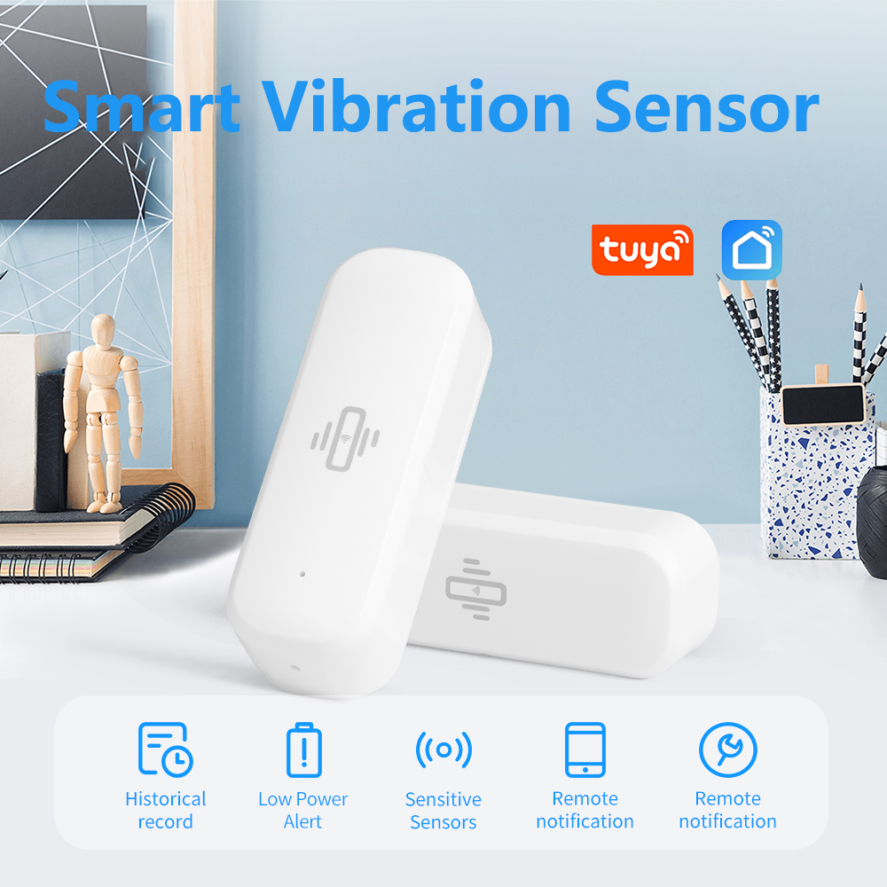 Home Security Technology - Tuya Smart WiFi Vibration Sensor Real-time