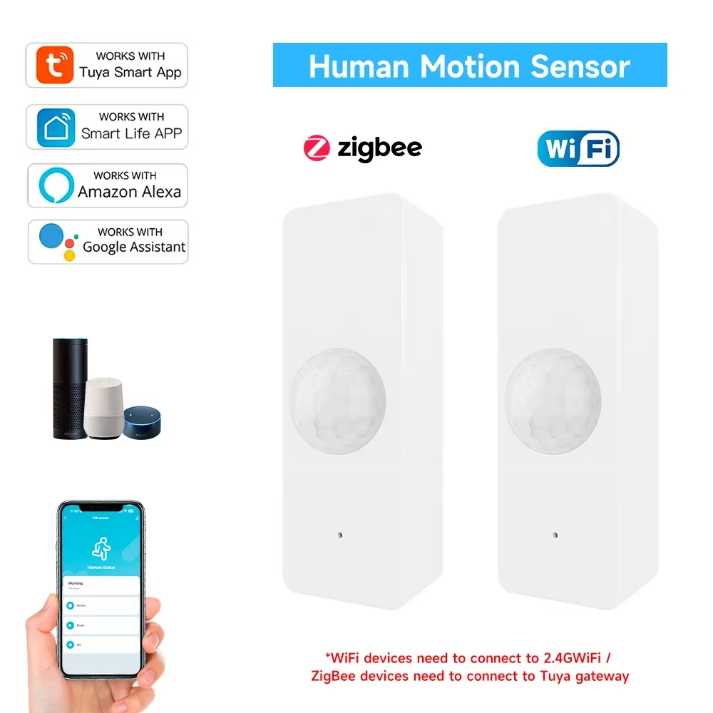 Home Security Technology - Tuya WiFi Zigbee PIR Motion Sensor