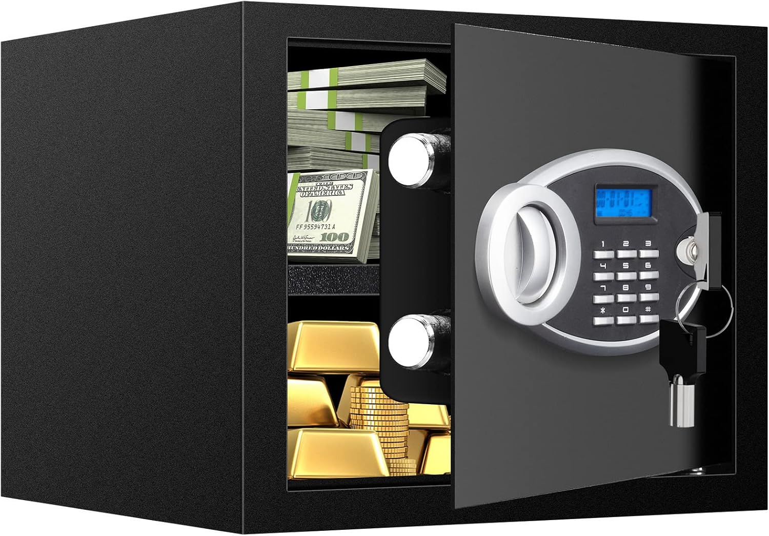 Home Security Safe - 1.2 Cuft Fireproof Waterproof Safe Box