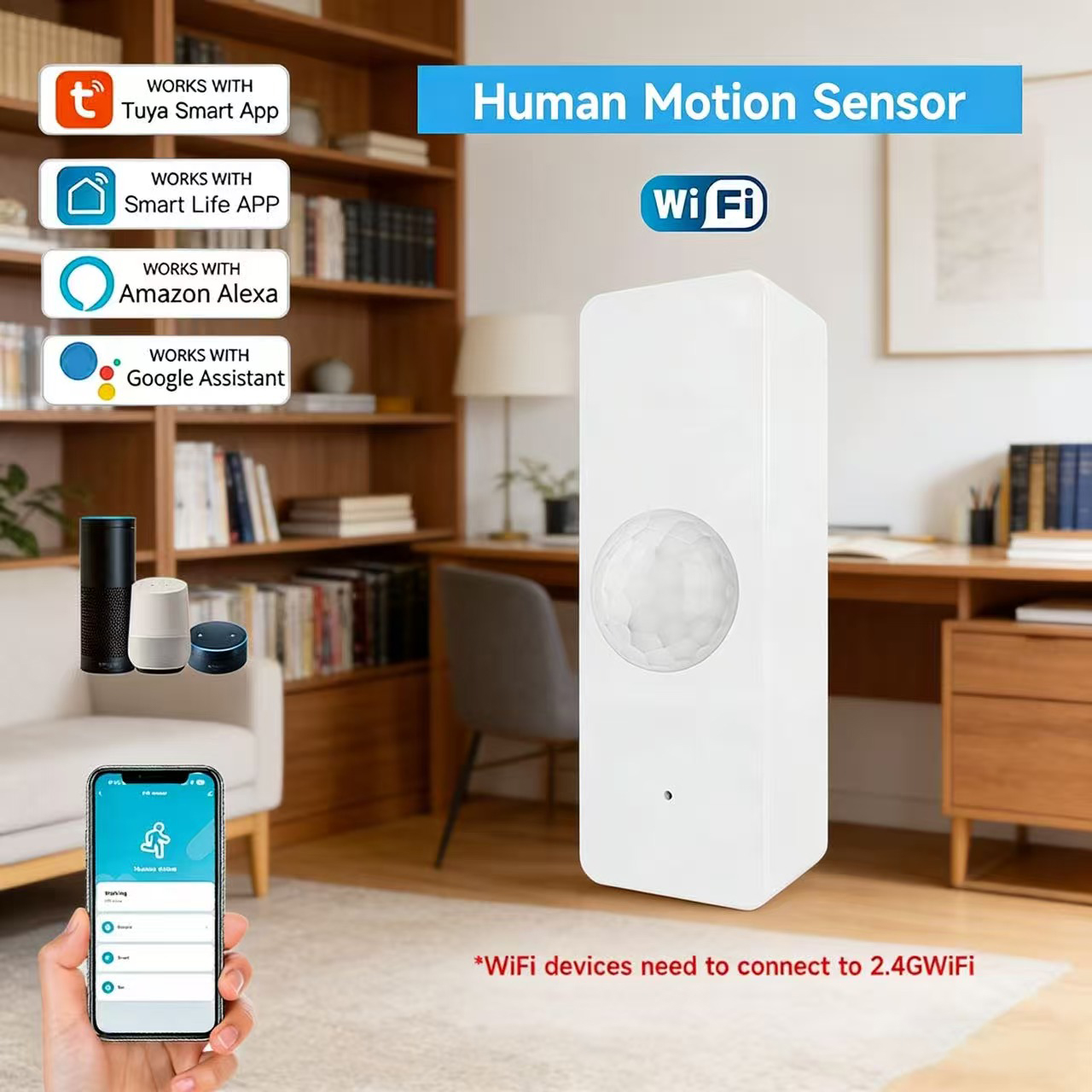 Home Security Technology - WiFi Smart PIR Motion Sensor Tuya