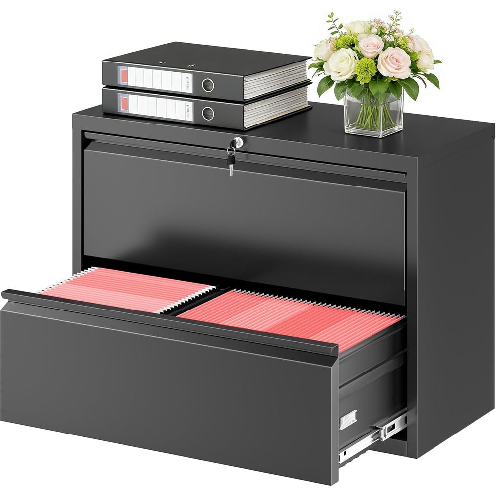 Home Security Letters - Secure Lateral Filing Cabinet with Lock,