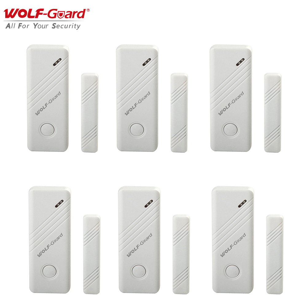 Sim Gsm Alarm - 6 x Wolf-Guard Wireless Contact Door