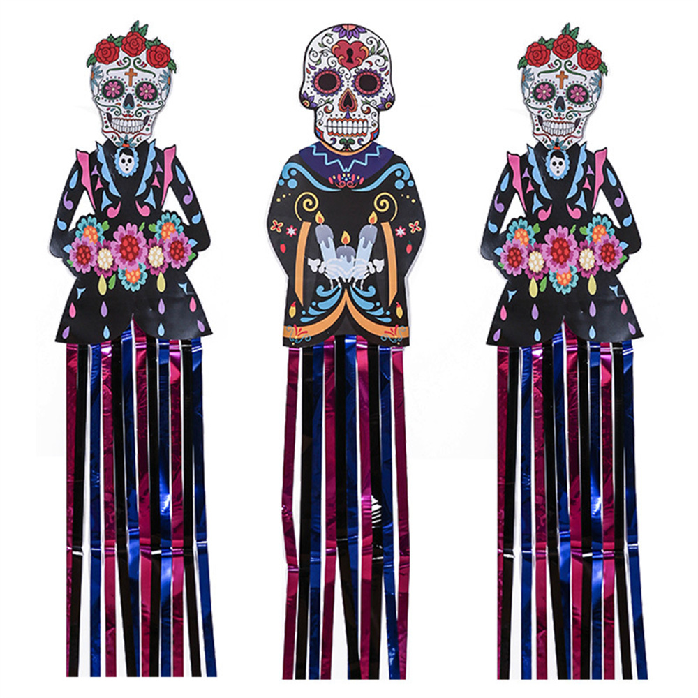 Home Security Yard Sign - Mexican Day Of The Dead Keleton