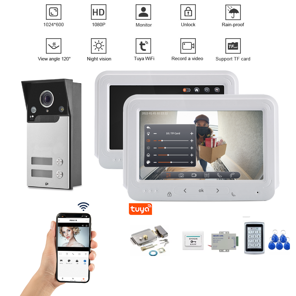 Home Security Units - Smart Video Intercom System 2/3/4 Units