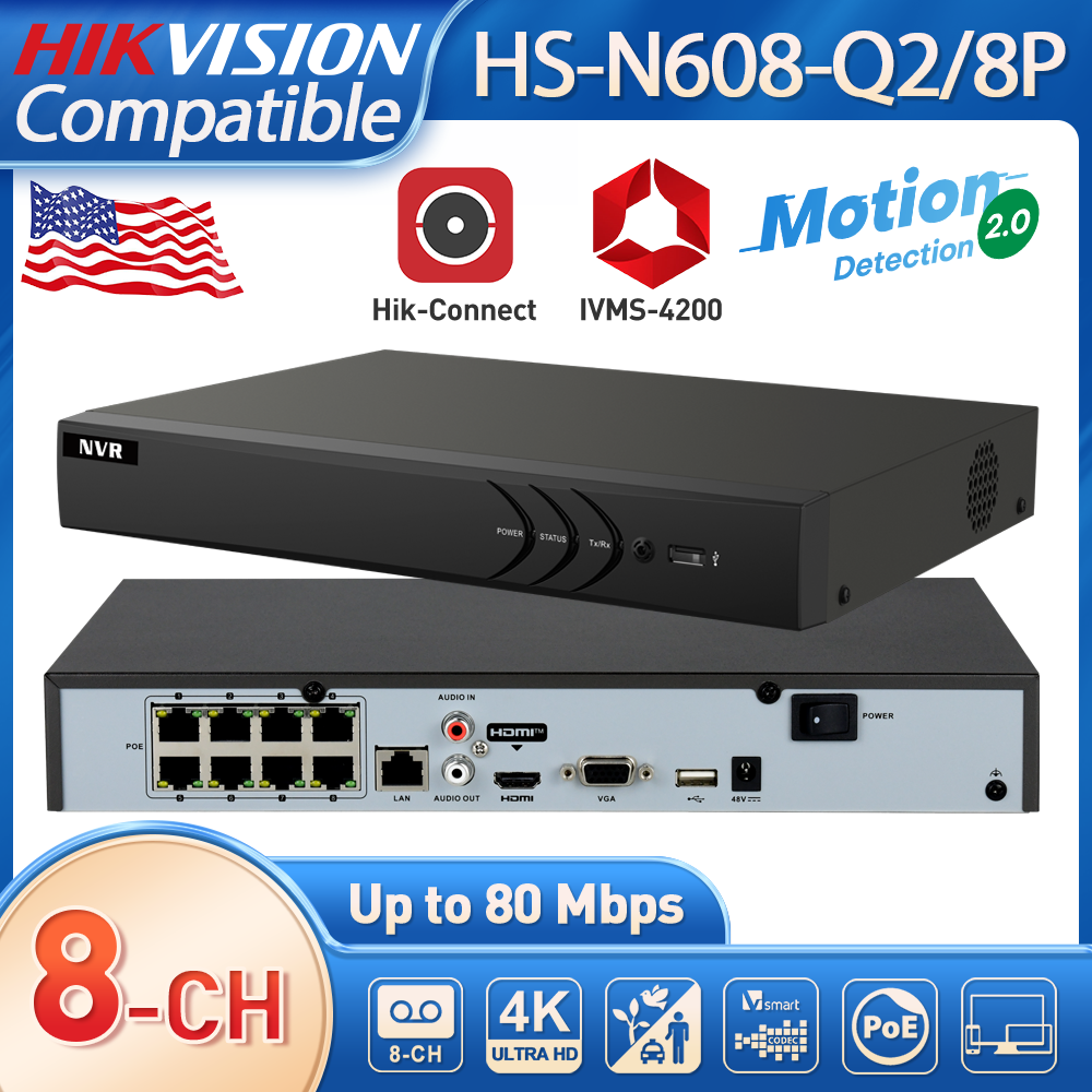 8CH Network Video Recorder for - đánh giá và giá Home Security System Hikvision