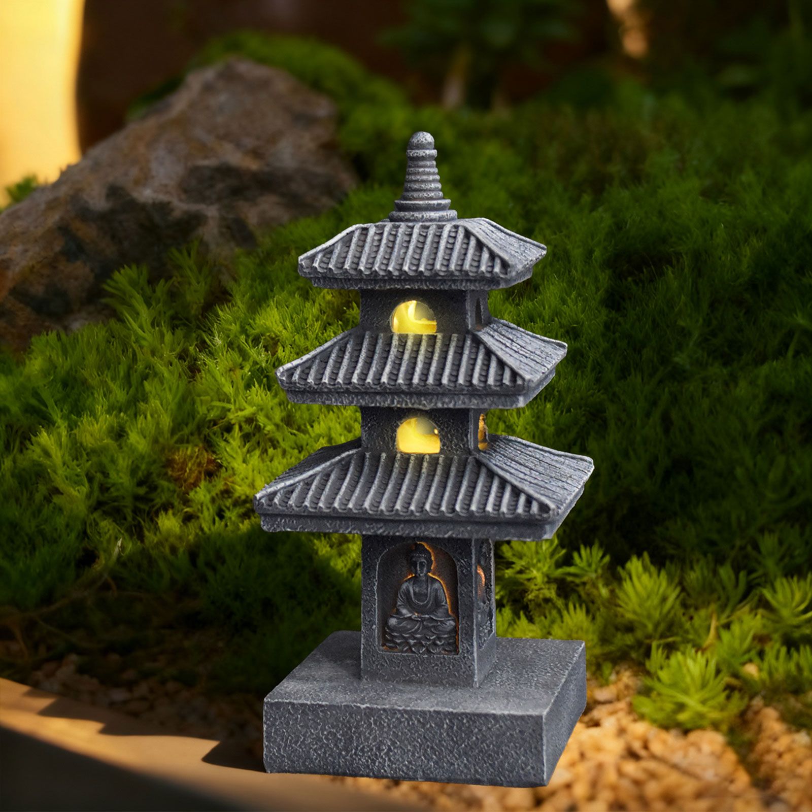 Solar Pagoda Lantern Garden St - đánh giá và giá Home Security Yard Sign