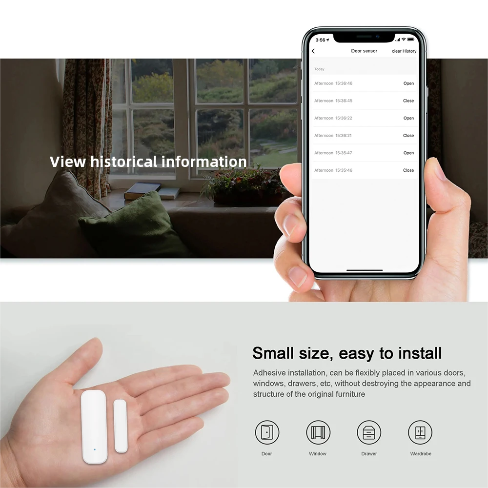 Tuya WiFi Zigbee Window Door S - đánh giá và giá Sim Gsm Alarm