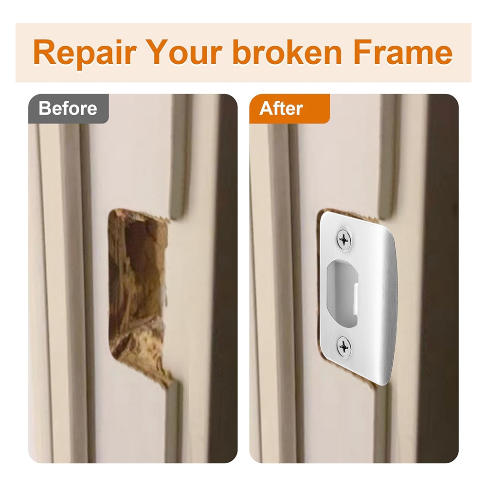 4 Pack Door Latch Strike Plate - đánh giá và giá Door Reinforcer Kit