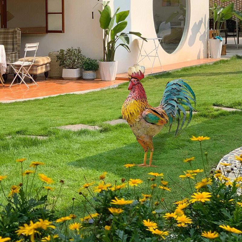 30cm Garden Metal Iron Rooster - đánh giá và giá Home Security Yard Sign