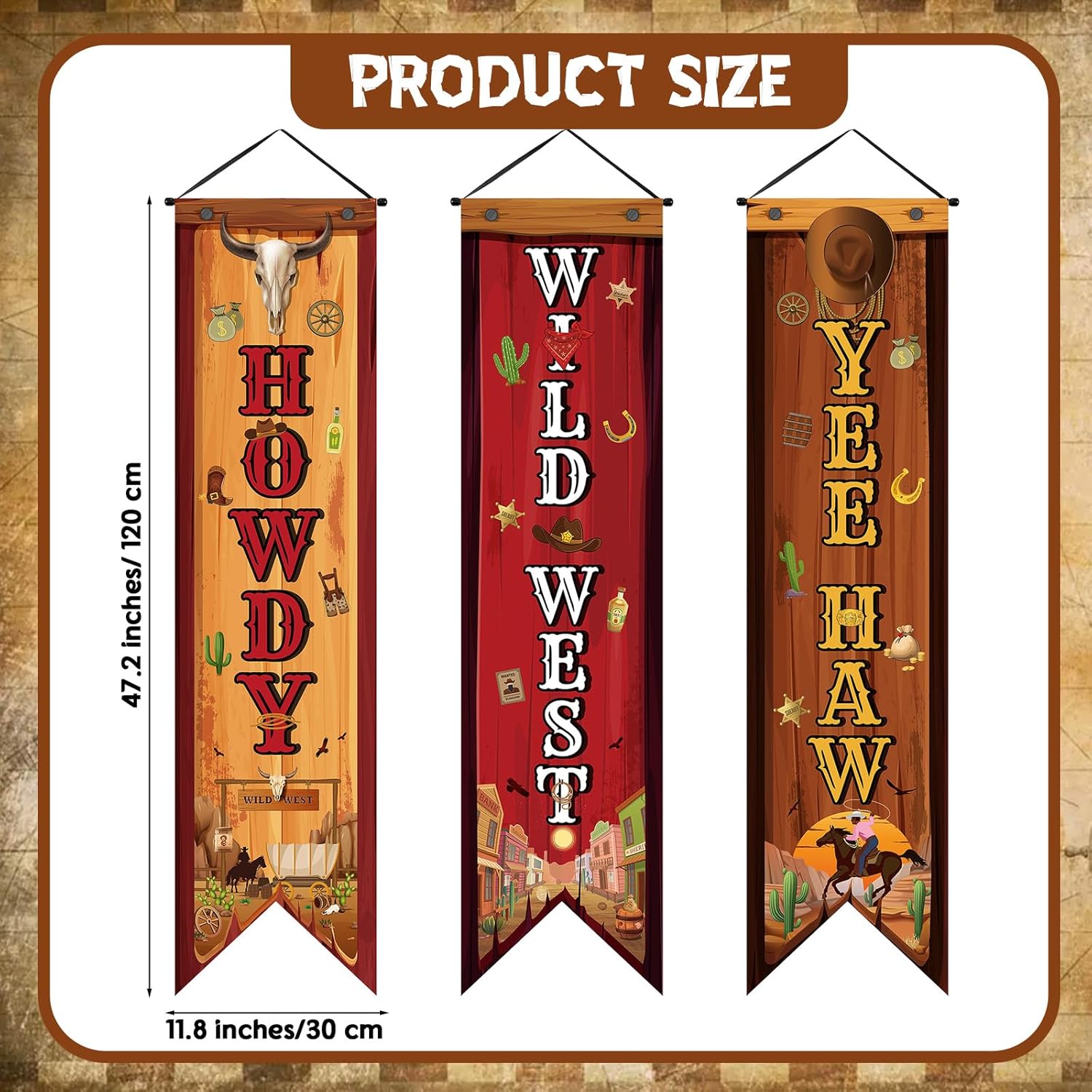 3 Pcs Western Party Decoration - đánh giá và giá Home Security Yard Sign
