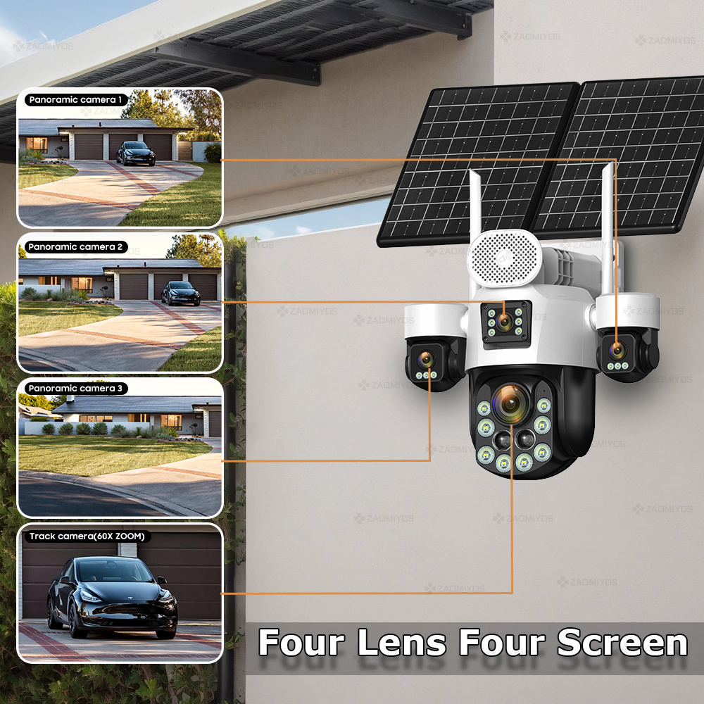 4 Lens Outdoor 360° Surveillan - đánh giá và giá Home Security And Cctv
