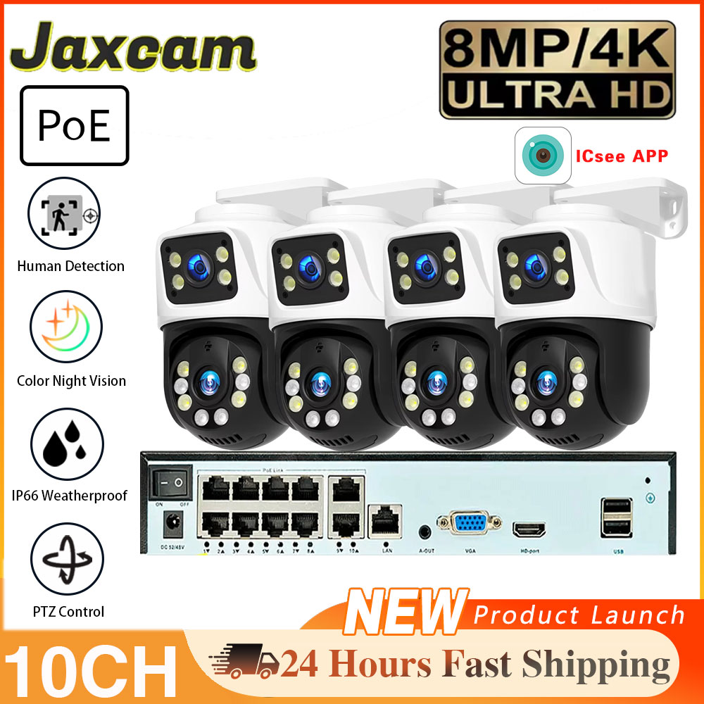 10CH POE NVR 8MP HD Human Dete - đánh giá và giá Home Security Camera System