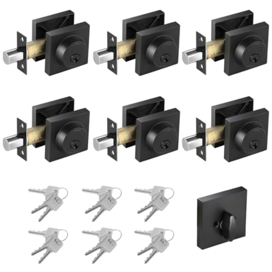Matte Black Square Single Cyli - đánh giá và giá Home Security Locks For Doors