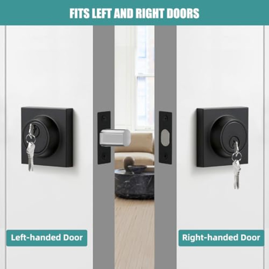 Matte Black Square Single Cyli - đánh giá và giá Home Security Locks For Doors