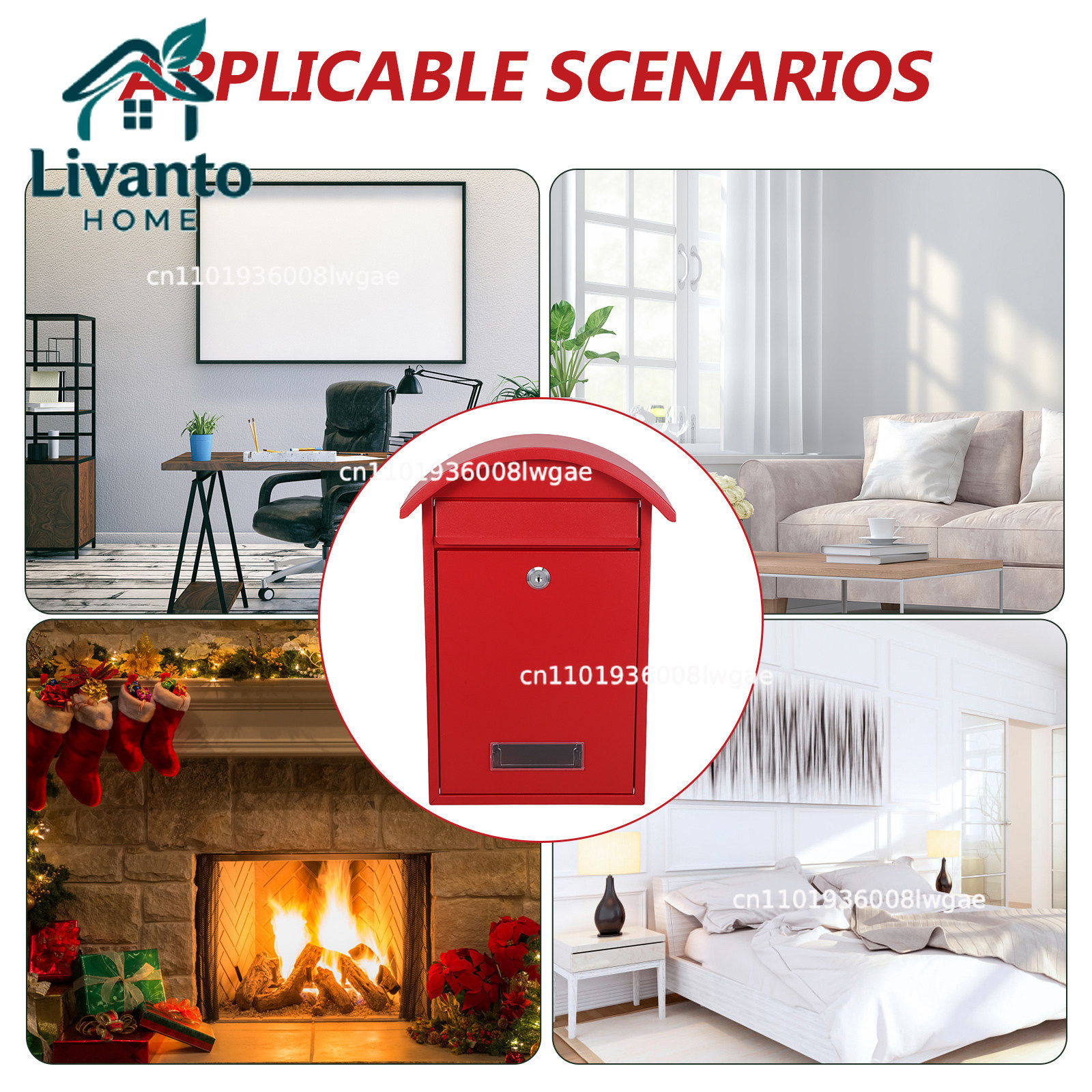 Wall Mailbox Lockable Red 14 X - đánh giá và giá Home Security Letters