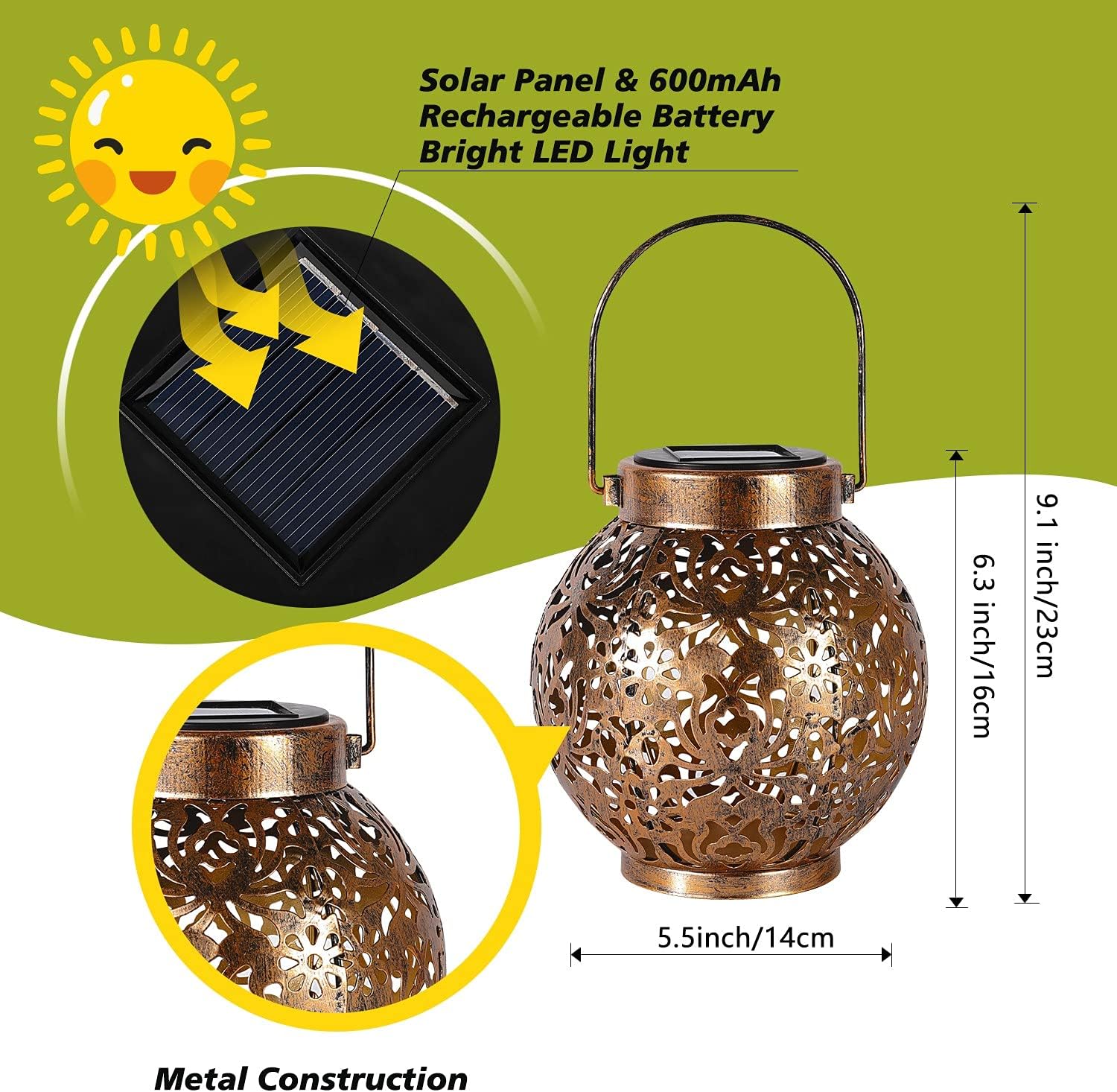 1-6PCS Moroccan Solar Lanterns - đánh giá và giá Home Security Yard Sign
