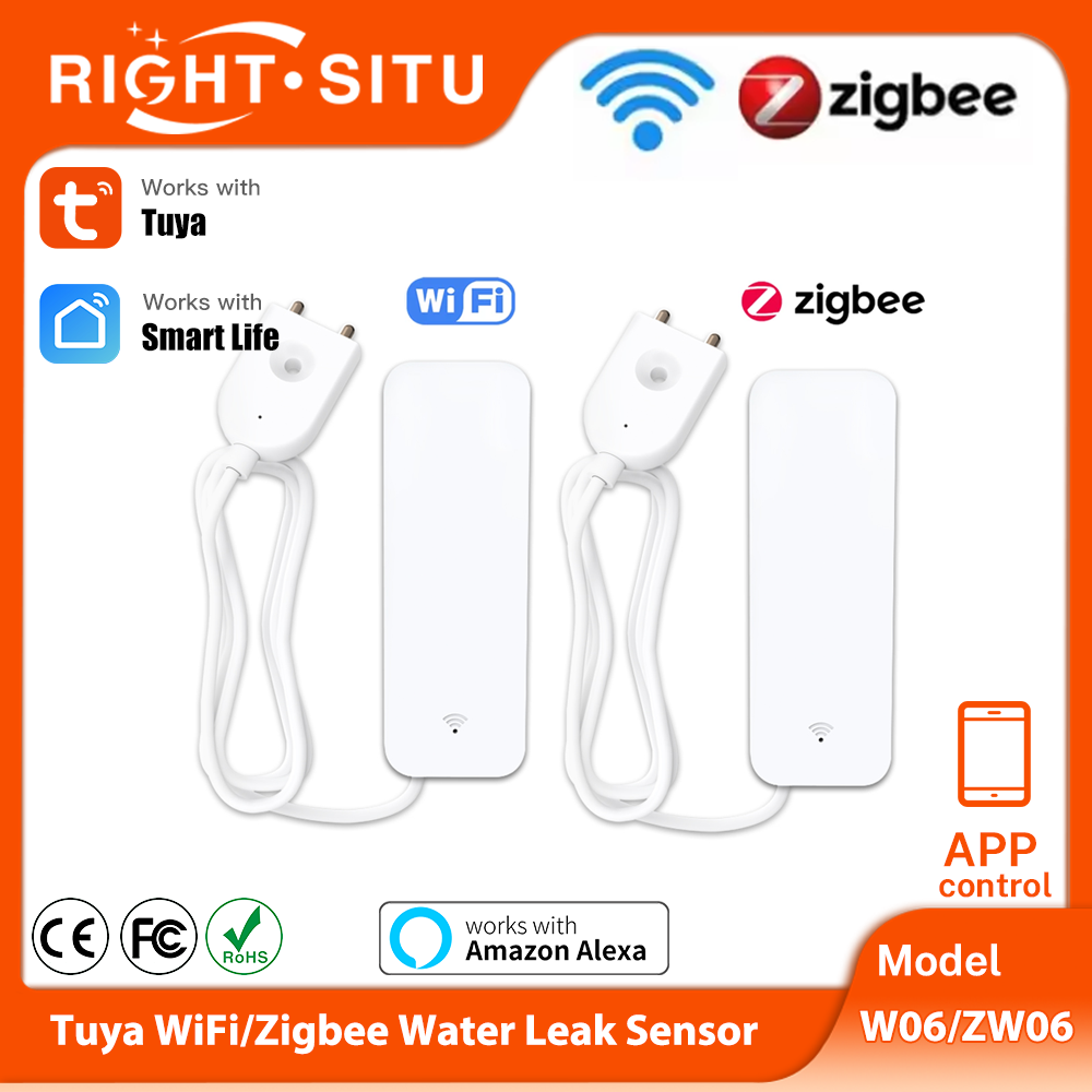 Tuya WiFi Zigbee Water Sensor  - đánh giá và giá Home Security Technology