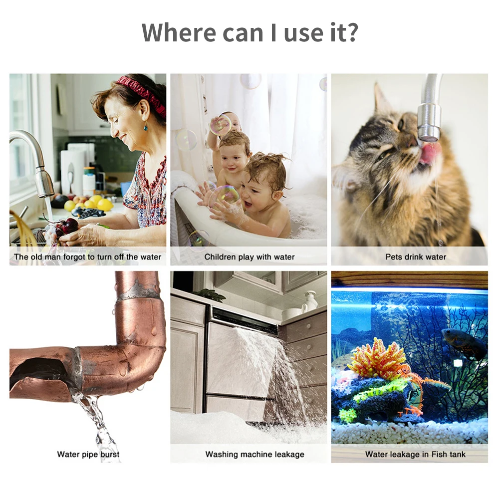 Tuya WiFi Zigbee Water Sensor  - đánh giá và giá Home Security Technology