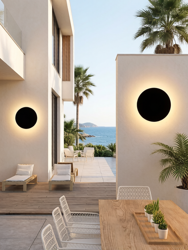 Nordic Minimalist Round LED Wa - đánh giá và giá Home Security Yard Sign
