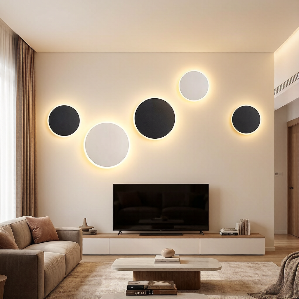 Nordic Minimalist Round LED Wa - đánh giá và giá Home Security Yard Sign