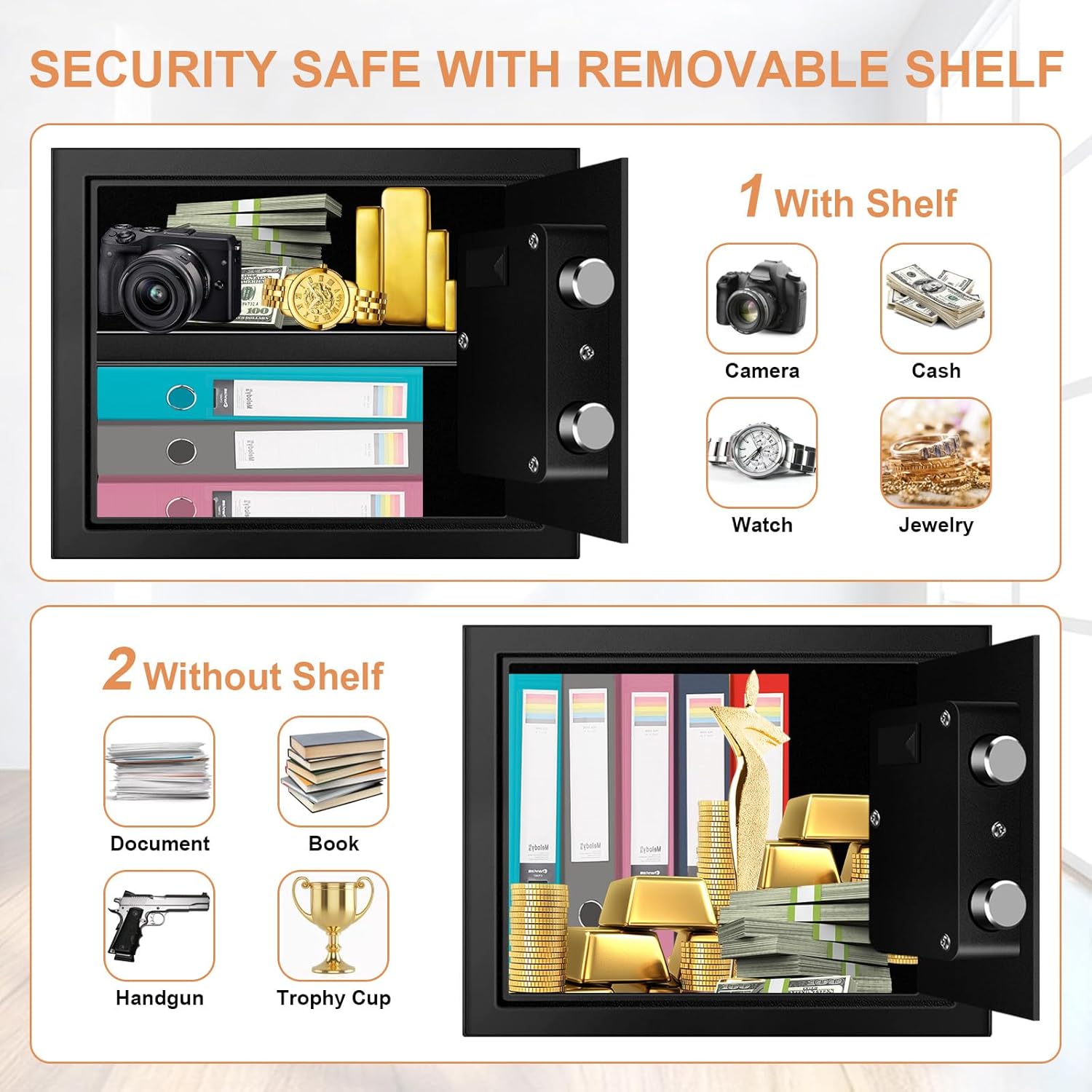 1.2 Cuft Fireproof Waterproof  - đánh giá và giá Home Security Safe