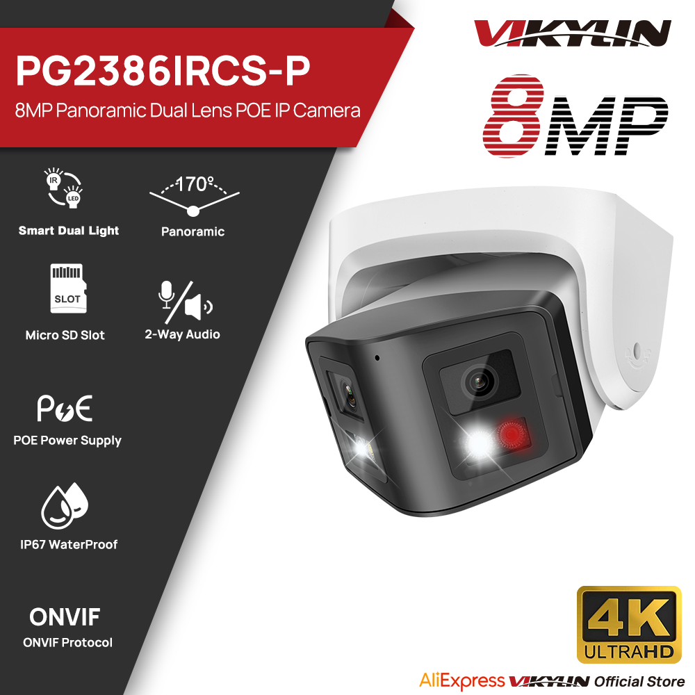 Vikylin 8MP Panoramic Smart Du - đánh giá và giá Home Security System Hikvision