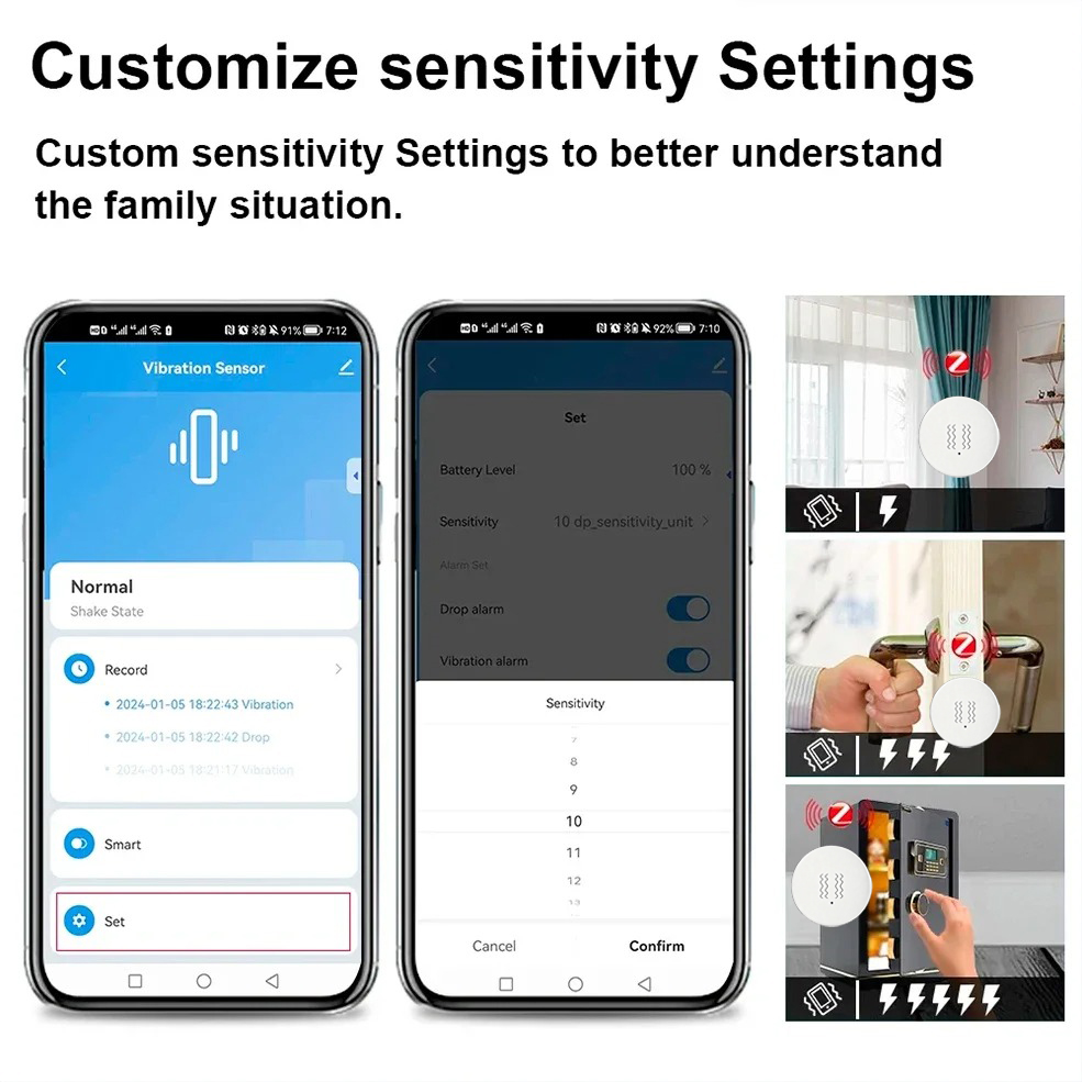 Tuya ZigBee Smart Vibration &  - đánh giá và giá Home Security Technology