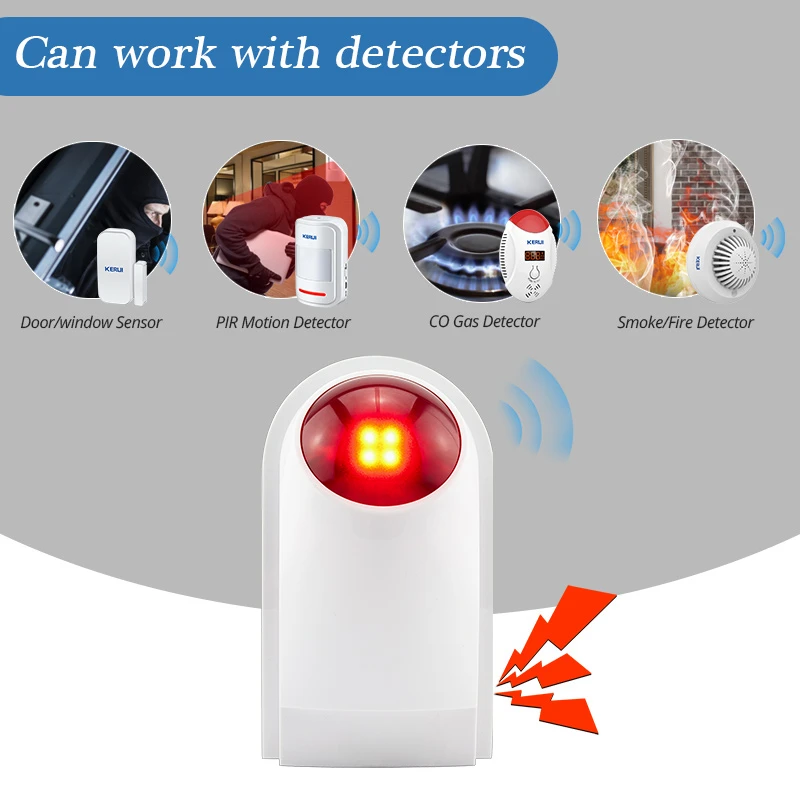 Flash Alarm Wireless Outdoor S - đánh giá và giá Sim Gsm Alarm