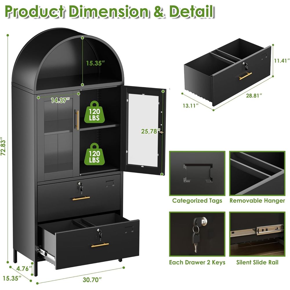Secure Arched Metal Filing Cab - đánh giá và giá Home Security Letters