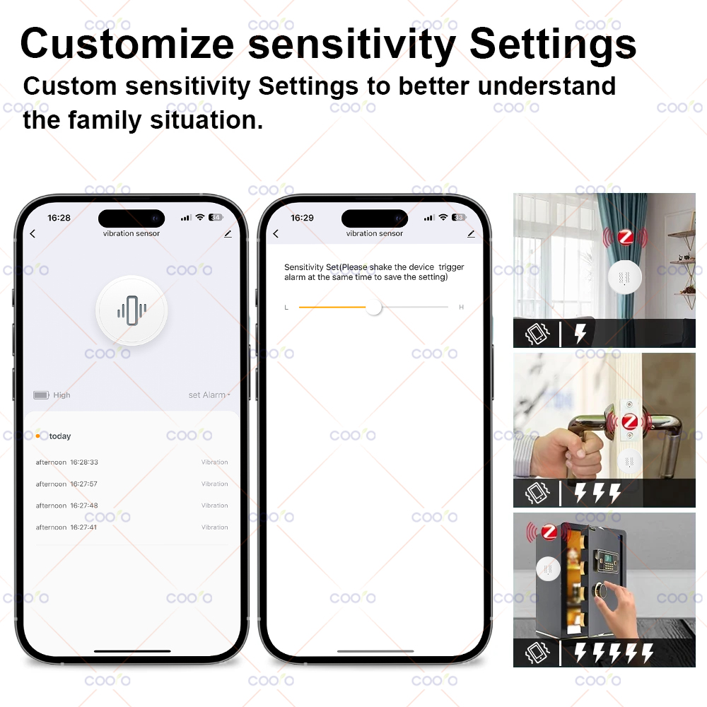 ZigBee Tuya Smart Vibration Se - đánh giá và giá Home Security For Doors