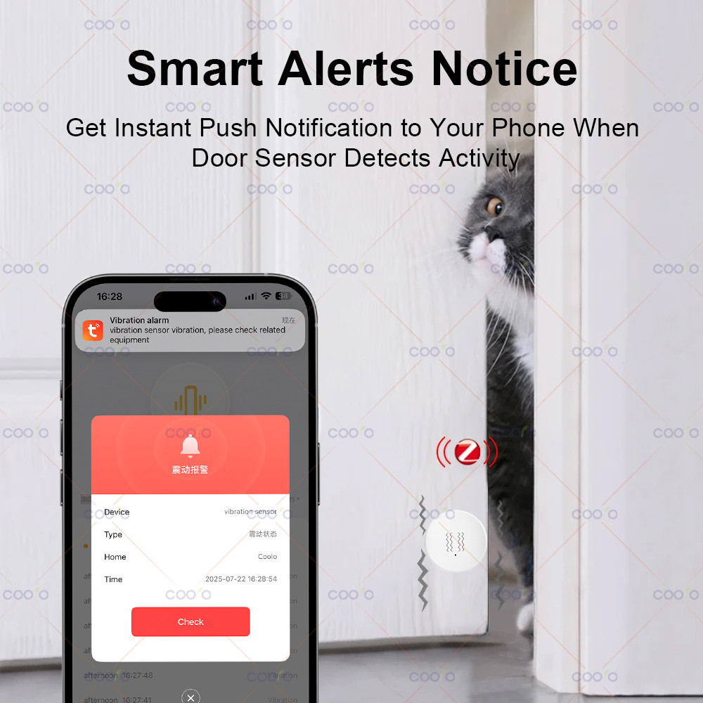 ZigBee Tuya Smart Vibration Se - đánh giá và giá Home Security For Doors