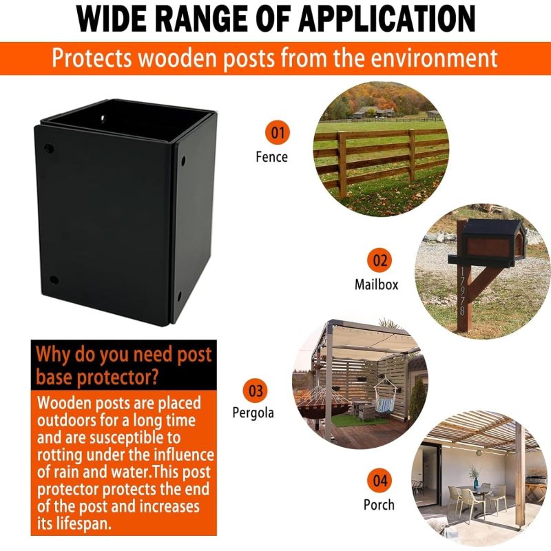 1PC Adjustable Post Base Prote - đánh giá và giá Home Security Yard Sign