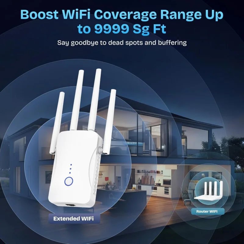 2.4G/5GHz Dual Band WiFi Repea - đánh giá và giá Home Security Bundle