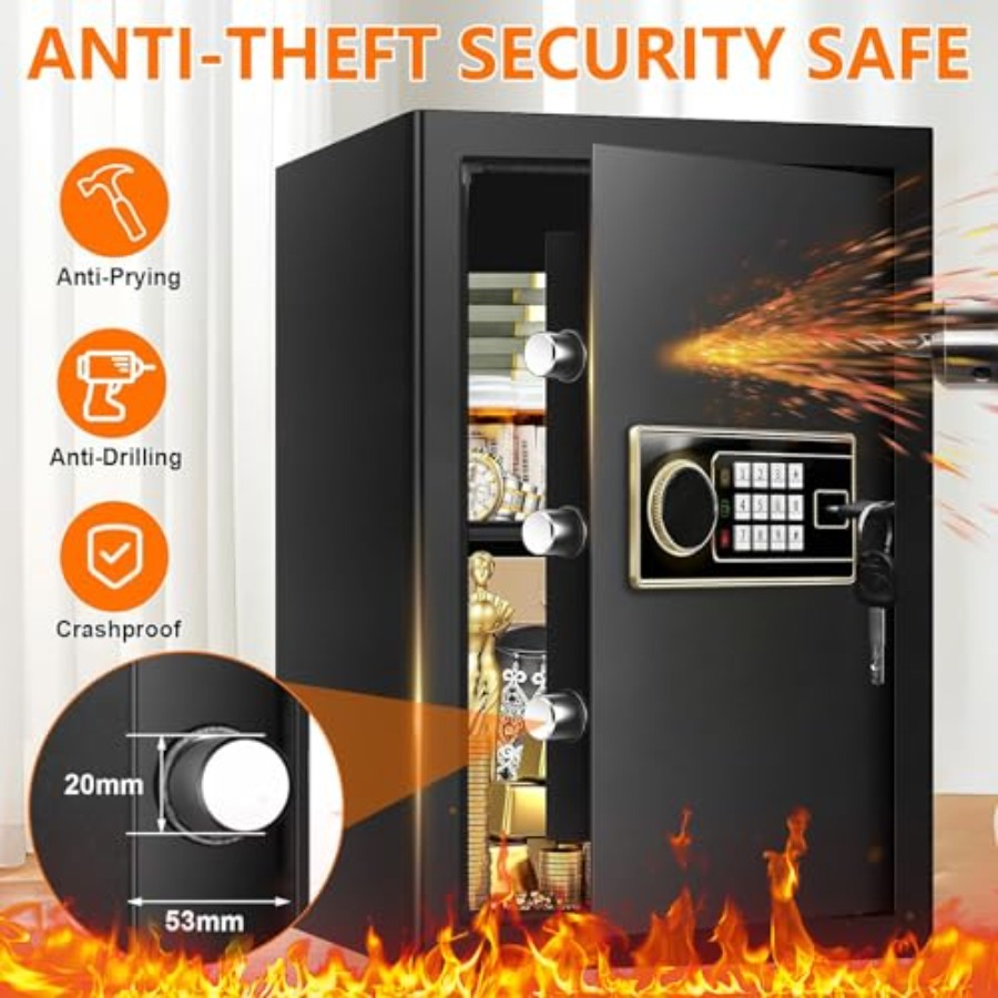 3.4 Cuft Large Fireproof Safe  - đánh giá và giá Home Security Safe